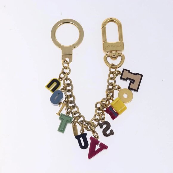 LOUIS VUITTON Porte Cles Chainne Playtime Charm metal Gold M66202 LV Auth 131847 - Picture 6 of 13